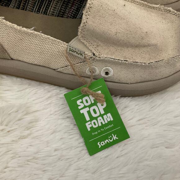 Sanuk Women’s Donna Hemp Slip on Soft Top Foam Shoes - Size 9 - NEW - Picture 2 of 8